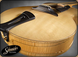 handmade acoustic guitars custom built - The SoHo 17 archtop
