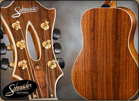 handmade acoustic guitars custom built - The Rosewood Dreadnaught Flattop